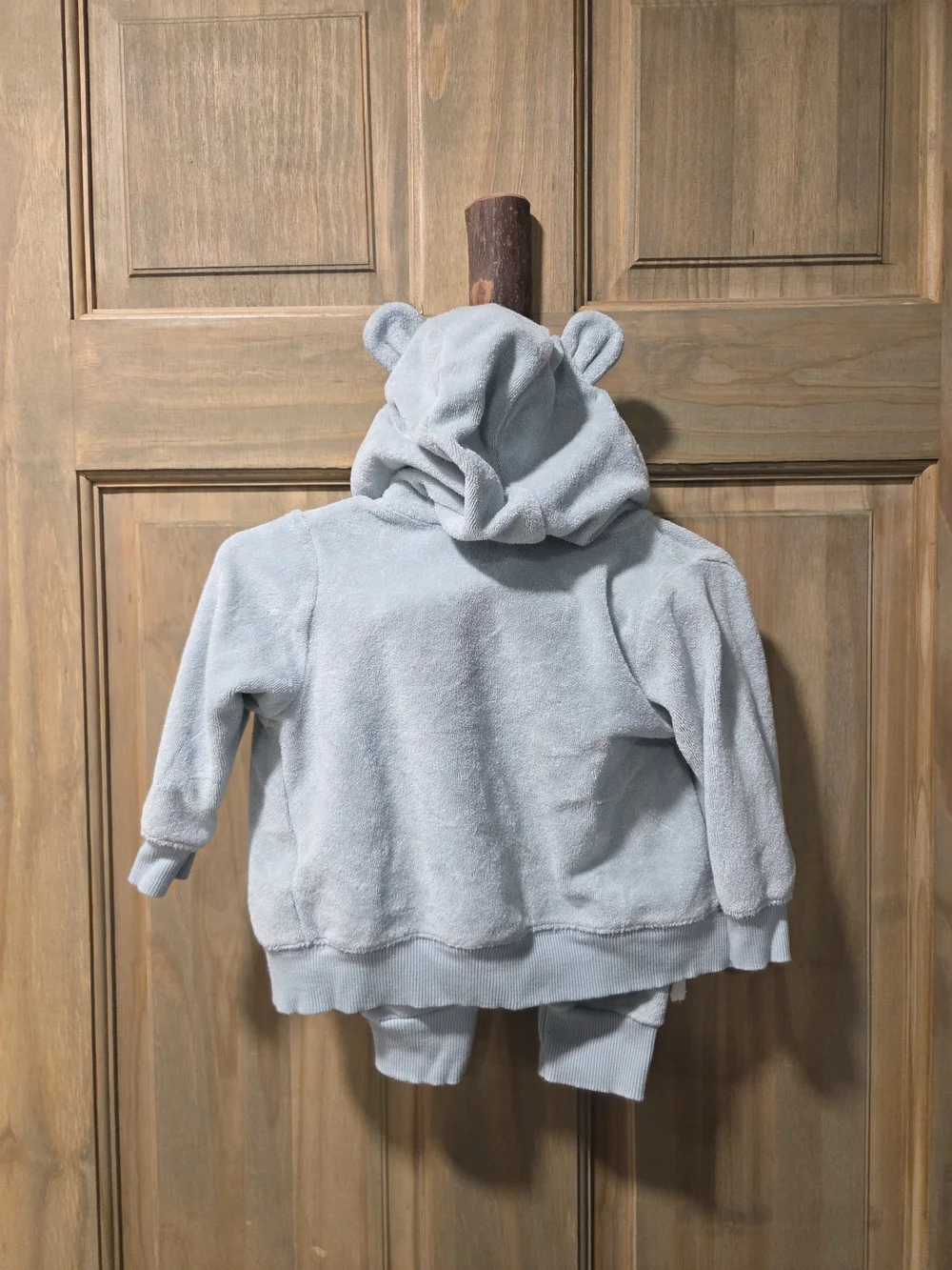 Carter's Blue Bear Zip Up With Ears And Cute Bum